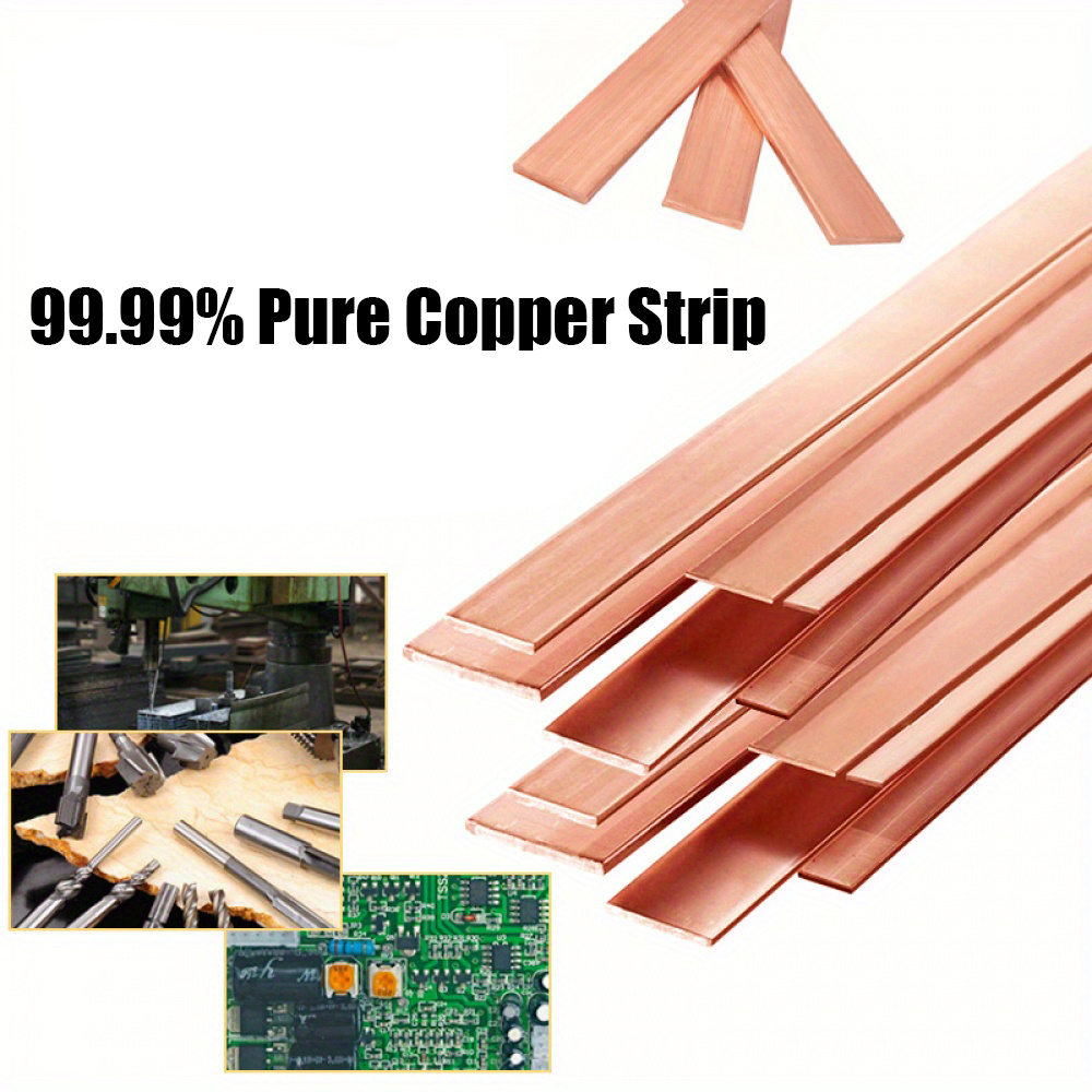 

1pc Coppers Flat Metal Plate Coppers Flat Bar Thickness 1/1.5/2/3mm Length 250mm Coppers Bus Bar