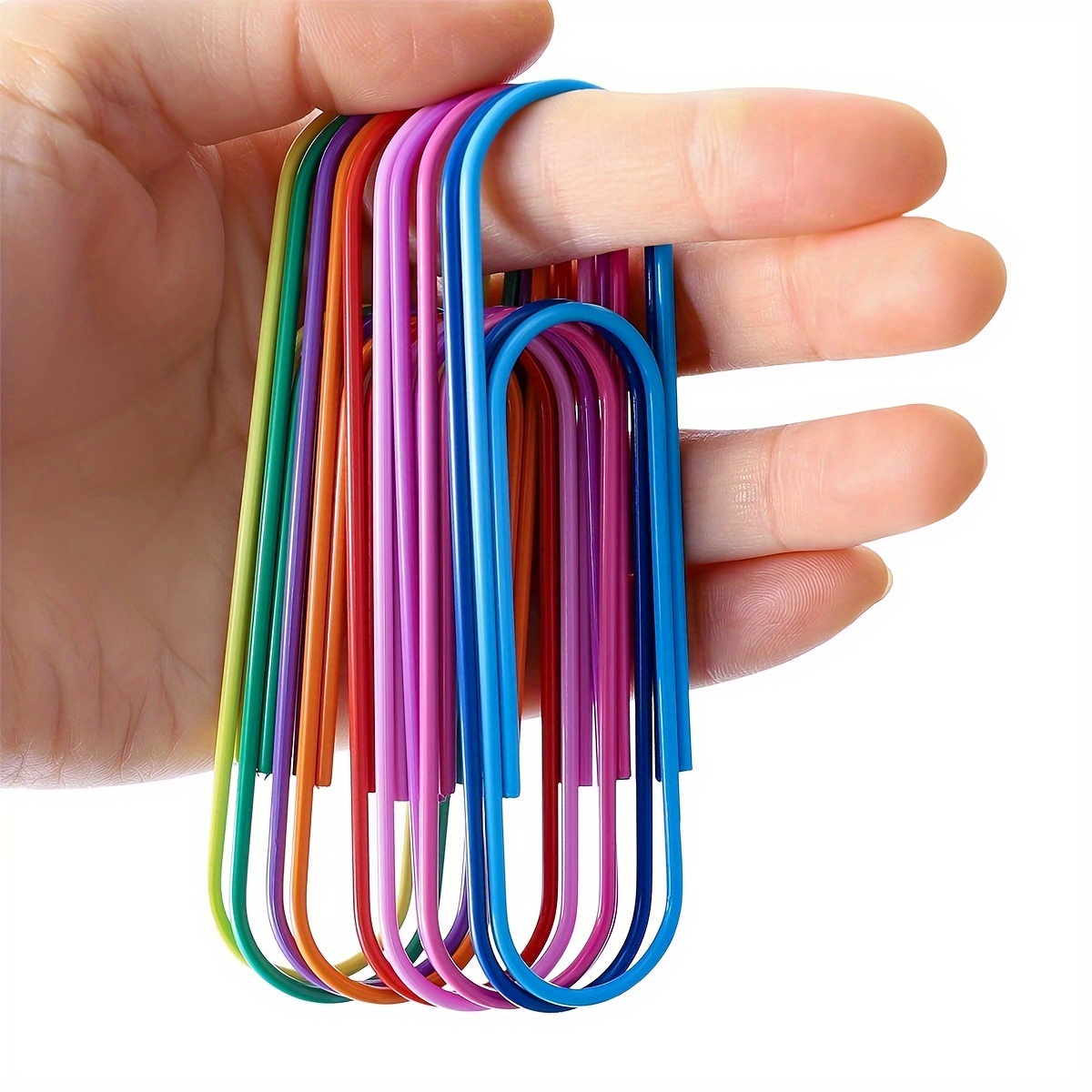 

160pcs/box Extra Large Colorful Jumbo Coated Paper Clips - 29mm Paper Clips For Office And School Document Organization