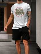 plus size fashion casual 2pcs outfits mens pune name graphic print t shirt shorts set for summer