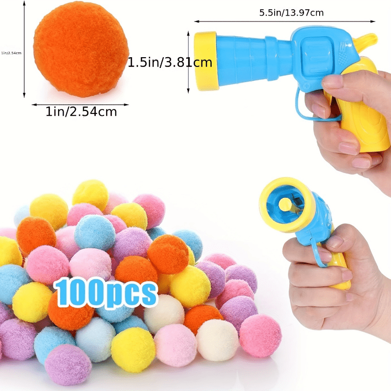 Mini Pompoms Interactive Cat Toys - Balls for Kittens with Stretch Plush Design, Creative Games, and Pet Accessories for Fun Playtime and Exercise