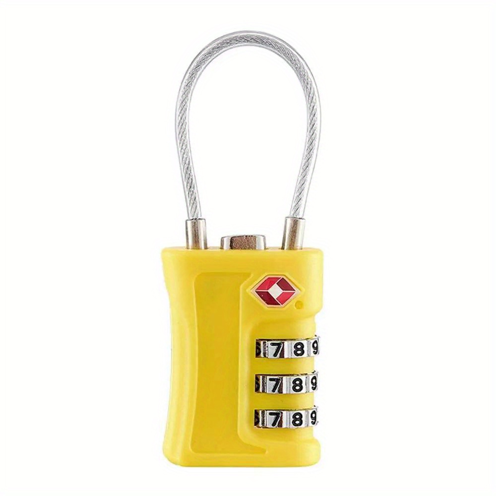 TEMU 1pc Tsa Customs Code Lock, For Travel Luggage Password Changeable Lock, Contrast Color Design Padlock, Multi-colored Cabinet Locker