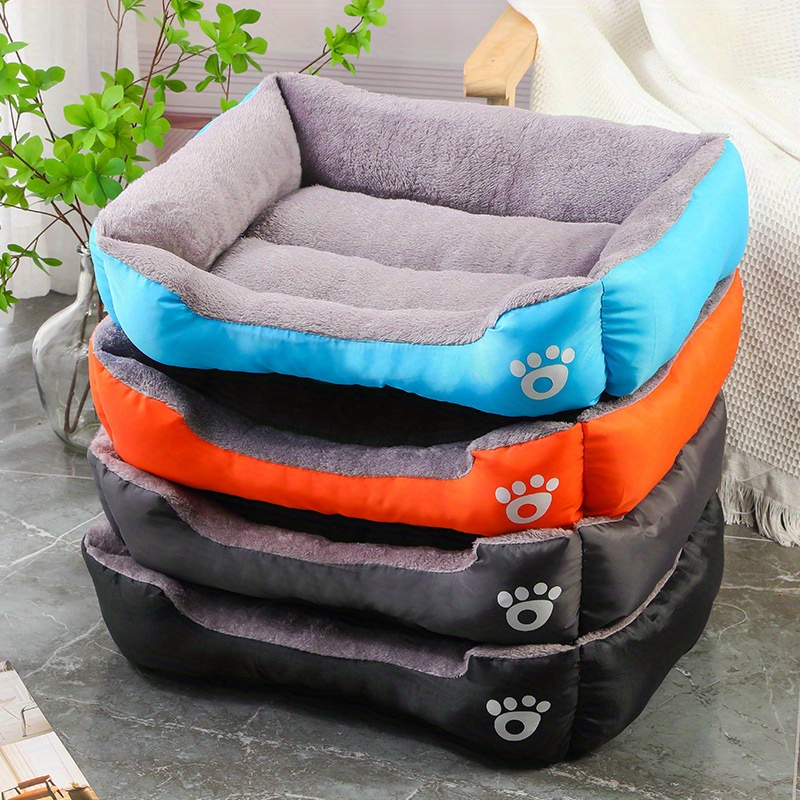 

Lit multicolore pour animaux de compagnie pour chiens de petite/moyenne taille, nid en peluche douce pour chien avec de pattes, chaise longue confortable pour dormir, et lavable