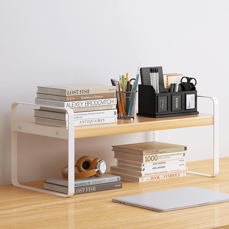 Small Desk Shelf Organizer White Book Organizer For Desk - Temu