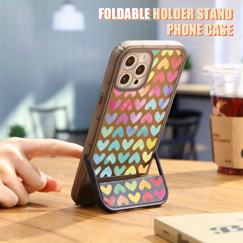 

Luxury Foldable Holder Stand Phone Case Orange Strawberry For Iphone 11 12 13 14 15 For X Xs Max Xr 7 8 Plus 7p 8p