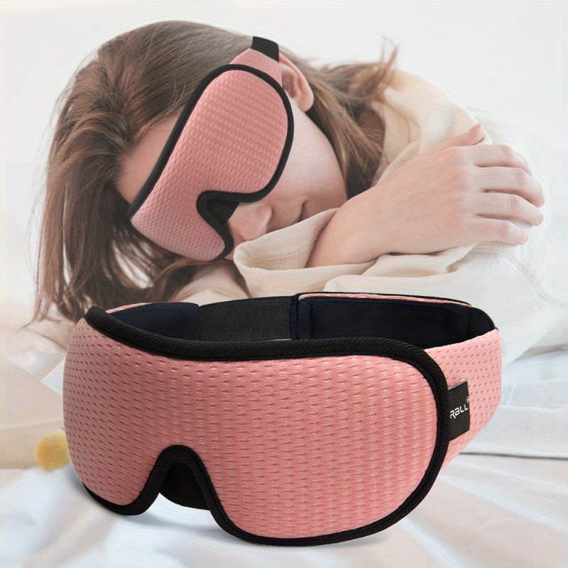 

3d Contoured Sleep Eye Mask, 100% Blackout, Memory Foam Blindfold With Adjustable Strap, Comfortable & Smooth Eye Cover For Travel, Nap, Universal Size Eye Mask