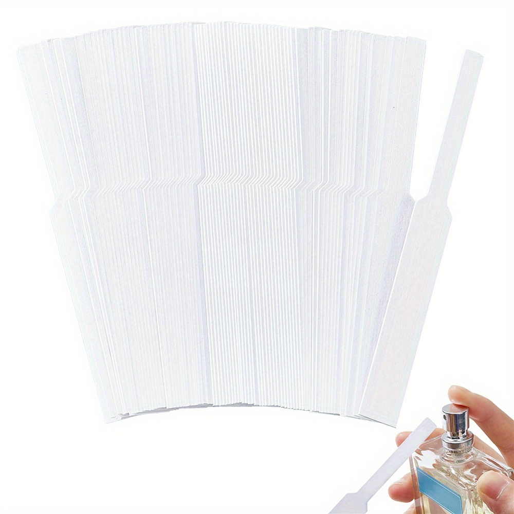 

100pcs White Perfume Testing Strips, Paper Scent Test Strips For Fragrances Essential Oils Aromatherapy, Small Incense Papers