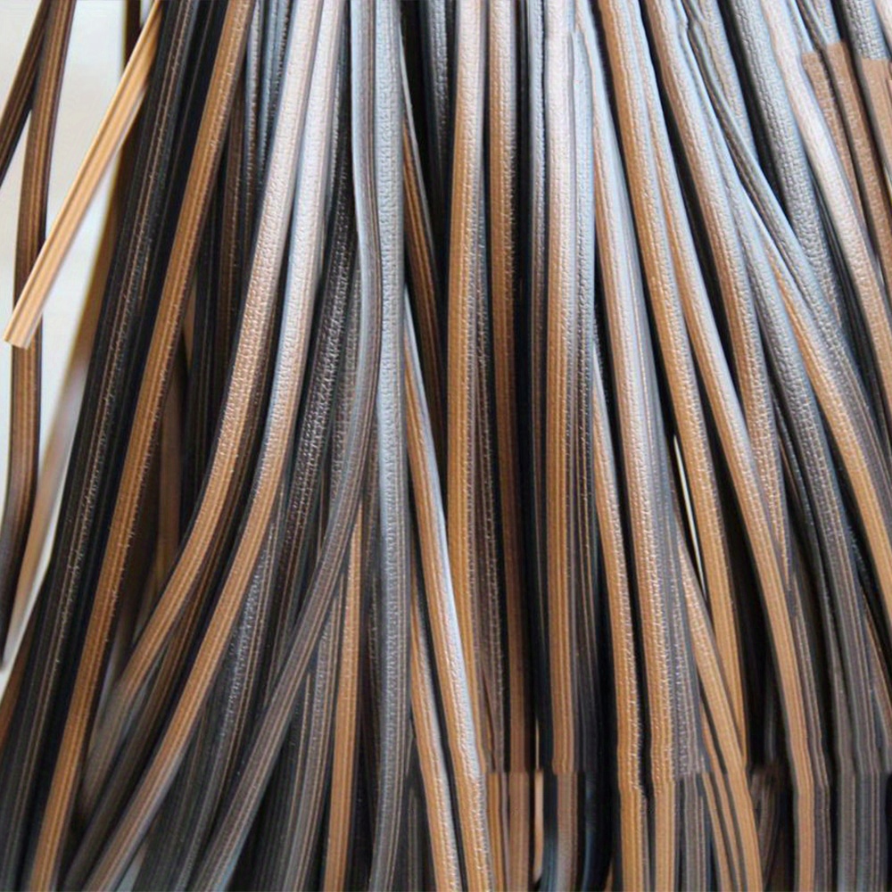 Image of 1pc 9mm*10m/0.35inch*10. Brown Gradient Flat Plastic Rattan Strip Diy Furniture Renovation Material Handicraft Art Weaving Thickness 0.5mm/0.02inch