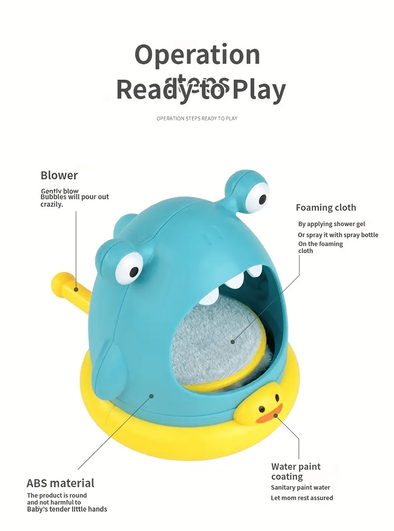 bubble blowing machine shark bathroom bath toys outdoor water play crab blowing foam making machine for kids details 0