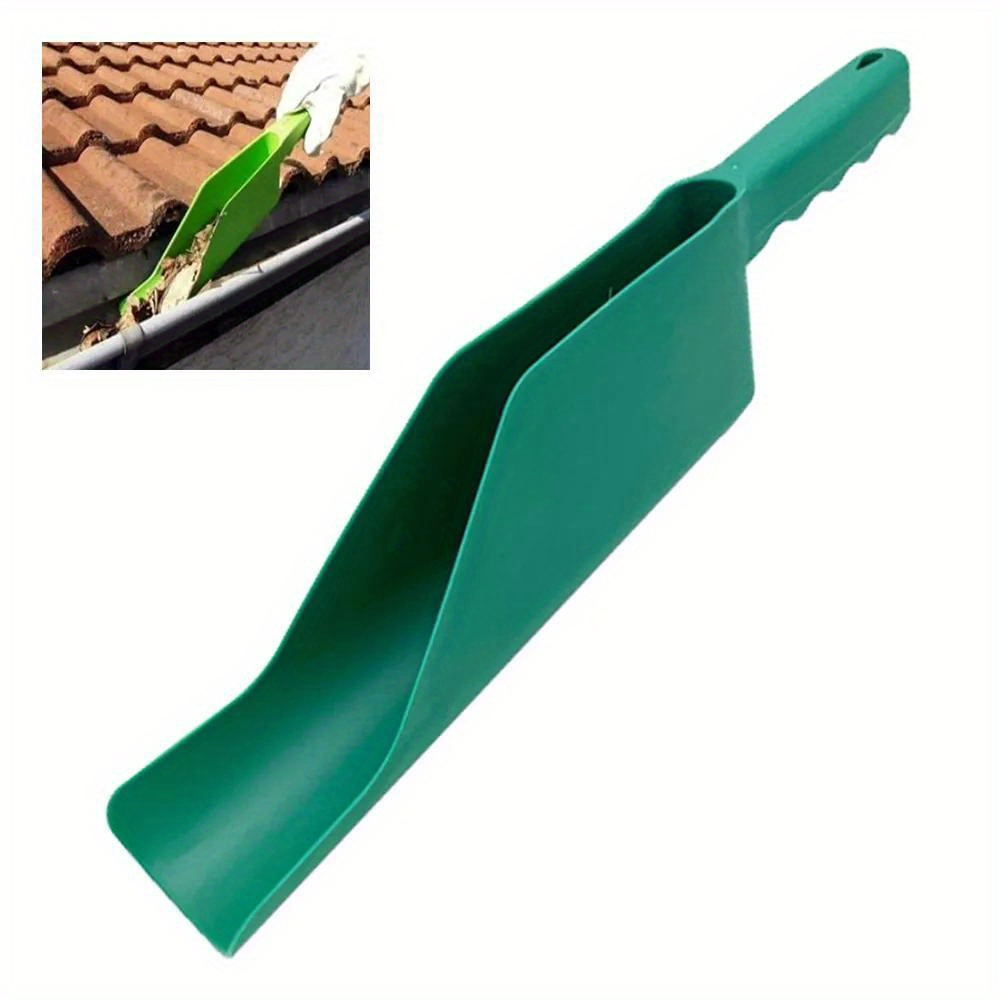 

Flexible Gutter Cleaning Scoop - Multi-use Roof Debris Removal Tool With Extended Tongue, Durable Plastic, Green Gutter Cleaning Tools Gutter Cleaning Tools From The Ground