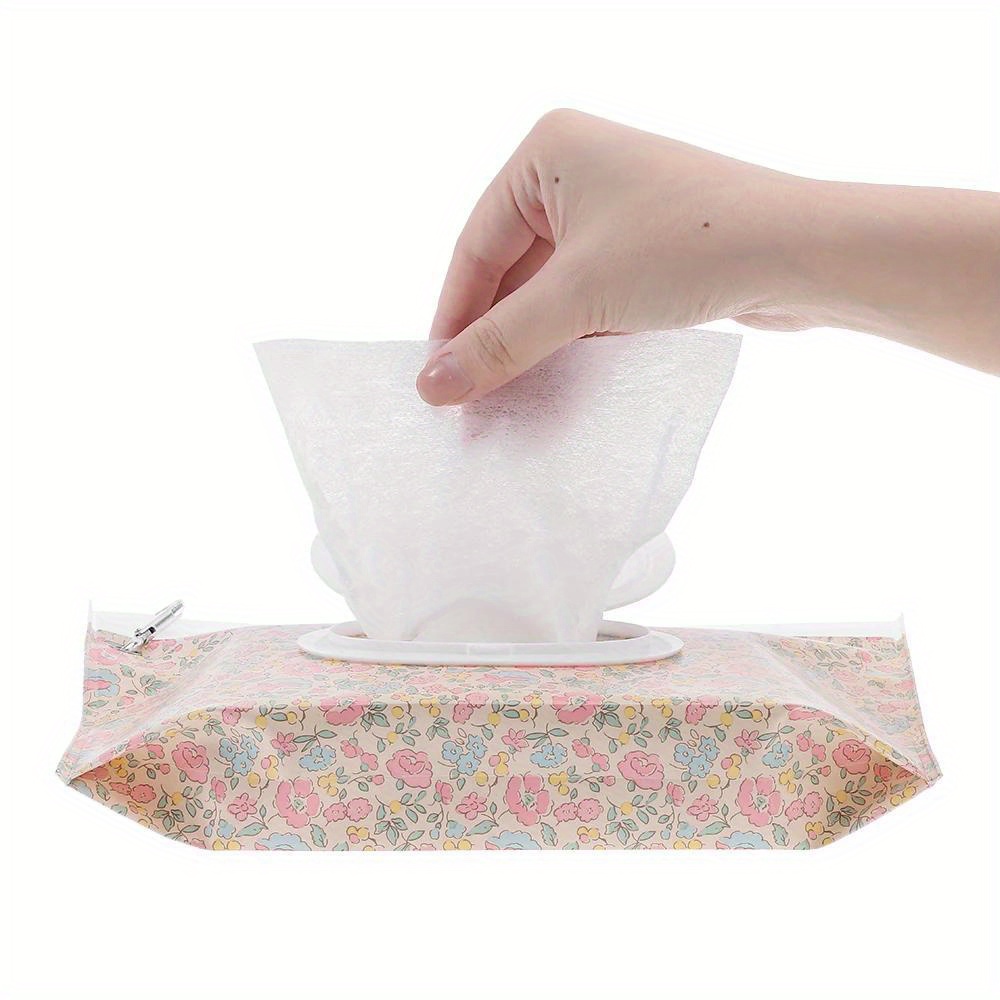 compact reusable wipe dispenser portable eva wet wipes holder with snap strap ziplock closure for easy refill fits most wipes details 1