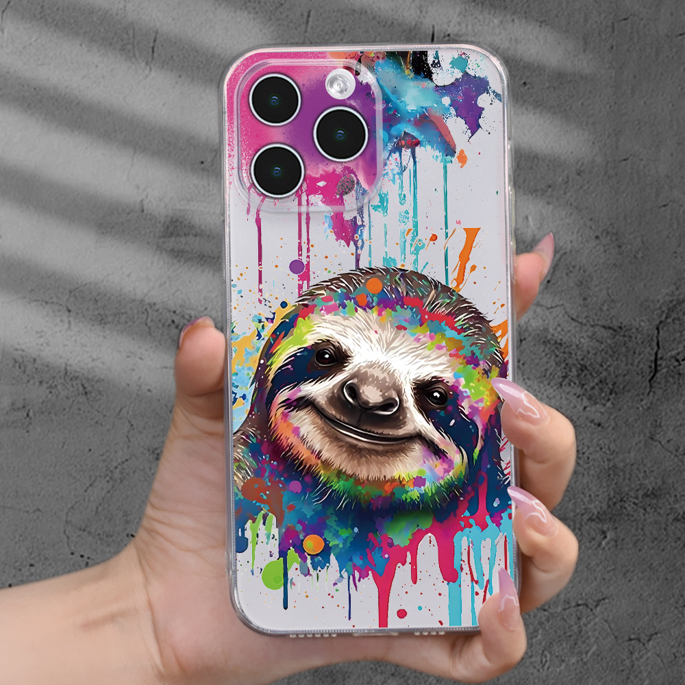 

Unique Ink Sloth Print Phone Case For Iphone 15 14 13 12 11 Xs Xr X 7 8 Plus Pro Max Mini
