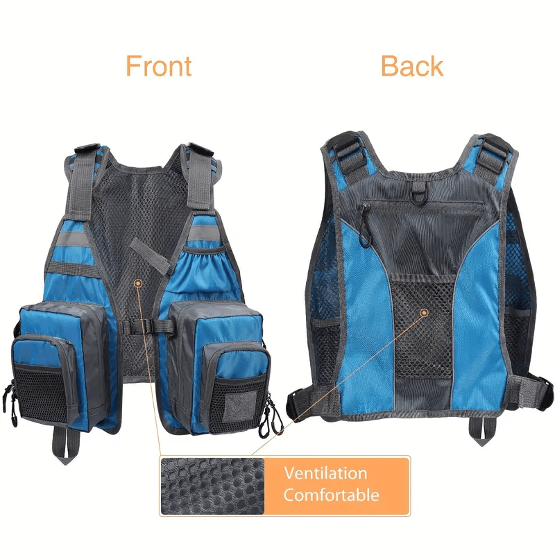 1pc Breathable Mesh Fishing Vest, Adjustable Multi-pocket Vest For Outdoor  Camping Fishing - Sports & Outdoors - Temu