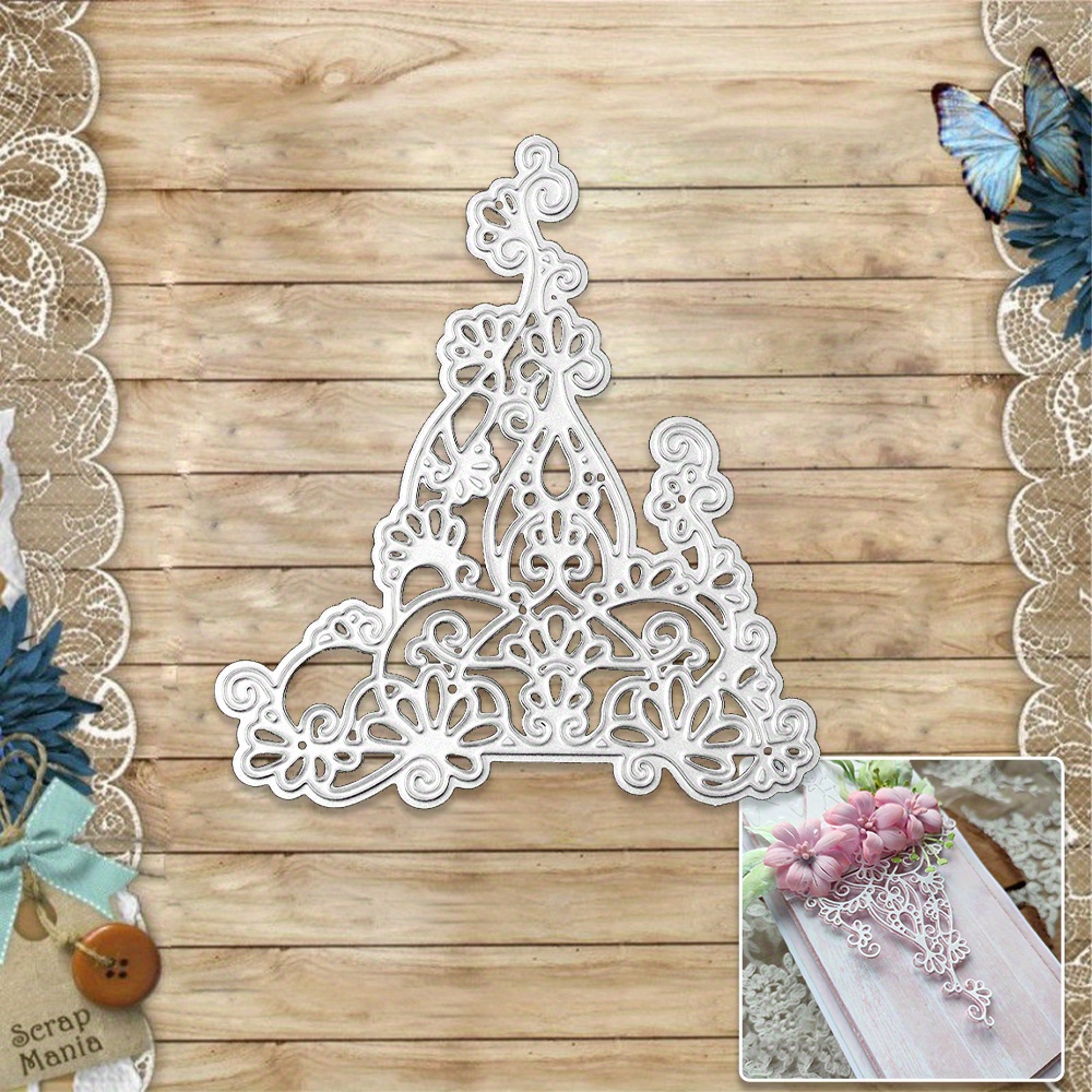 

craft Master" Elegant Lace Pattern Cutting Dies For Diy Scrapbooking, Card Making & Paper Crafts - Metal Embossing Template For Birthday, Thank You, Valentine's Day Cards