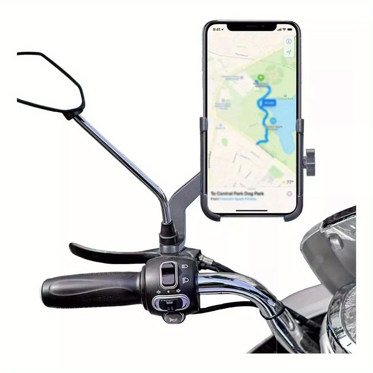 

1pc Motorcycle Phone Holder For Takeout, Rider Navigation, Electric Vehicle Mounted Shock-absorbing Phone Holder