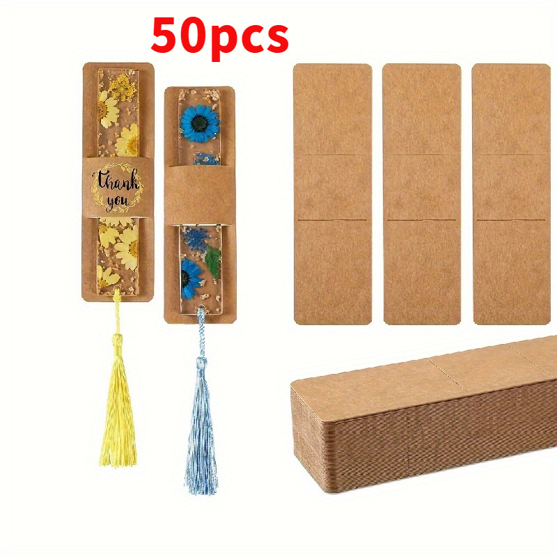 

50pcs, Bookmark Display Cards, Used For Bookmark Packaging, Small Business Packaging Supplies, Party Gifts (brown)