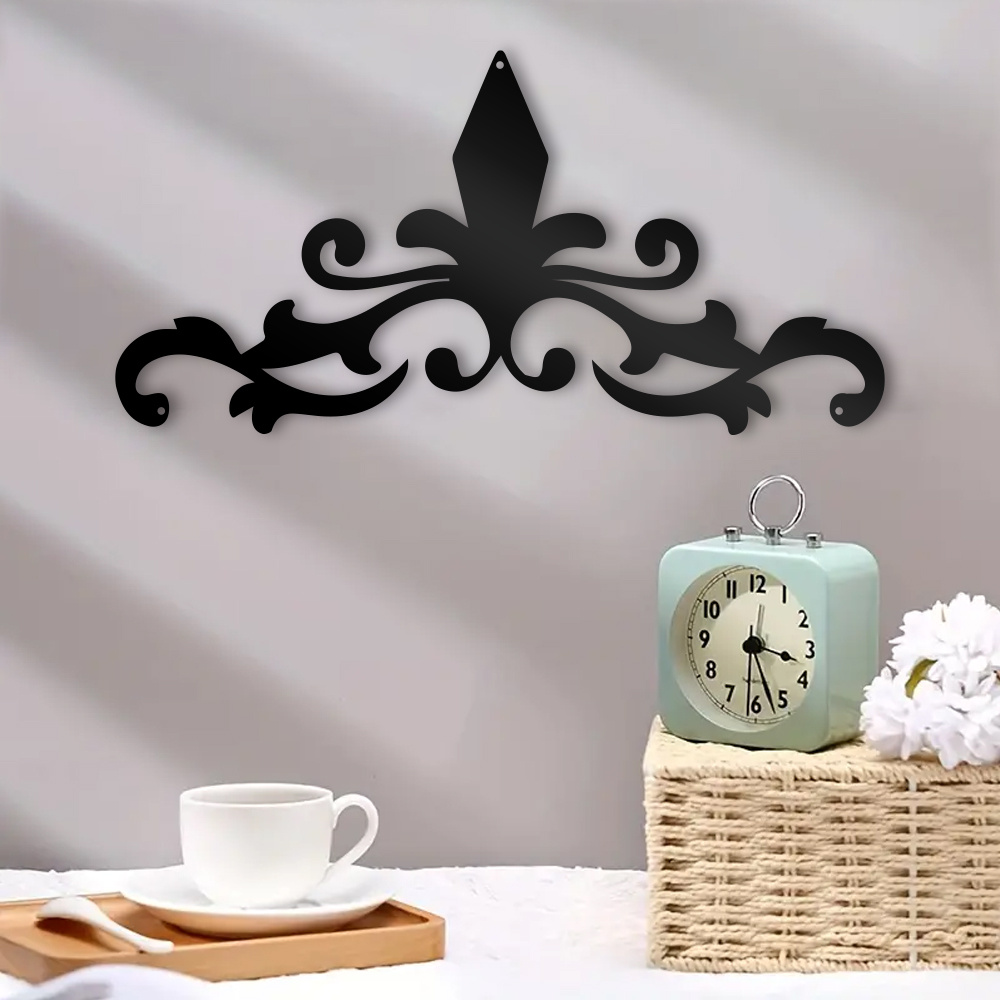 

Elegant Black Metal Scroll - Traditional Iron Decor For Living Room, Bedroom, Dining Area