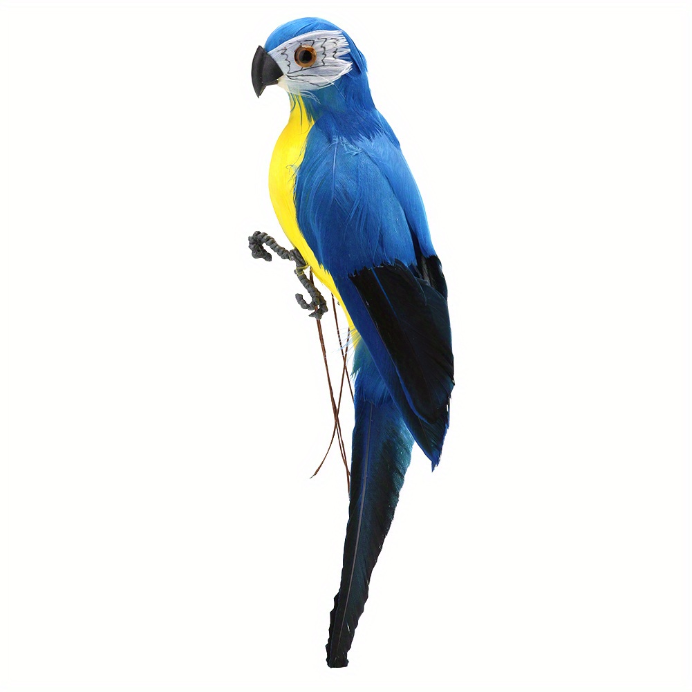 

1pc Artificial Simulation Foam Parrot, Lake Blue Feather Garden Bird Prop Decor, Lifelike Crafts Ornament, Home & Outdoor Decor, Garden Prop Decor