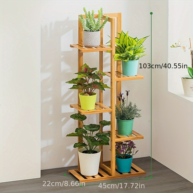 1 Pack Wood Plant Stand For Indoor Outdoor Plants Corner Plant Shelf ...