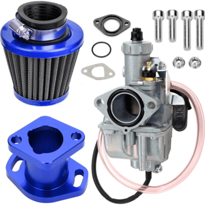 

High-performance Aluminum Carburetor Kit For 196cc Ct200u Bt200x Mini Bike Kt196 Go Kart Gx200 6.5hp Clone Engine - Includes 39mm Air Filter Intake Manifold For Street Motor Scooters