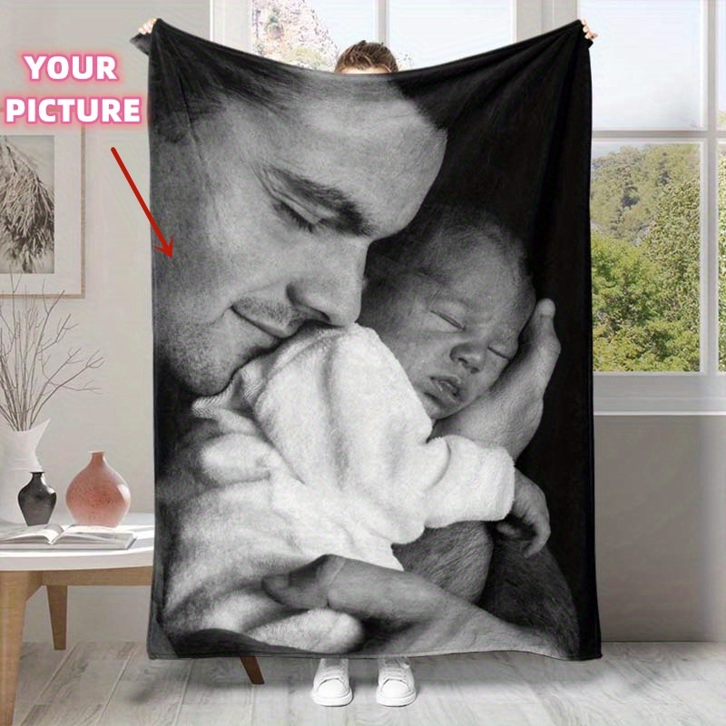 

Custom Blanket, Blankets With Pictures, Gift For Company, Cozy Blanket For Afternoon Naps, Four-season Office Soft Chair Blanket