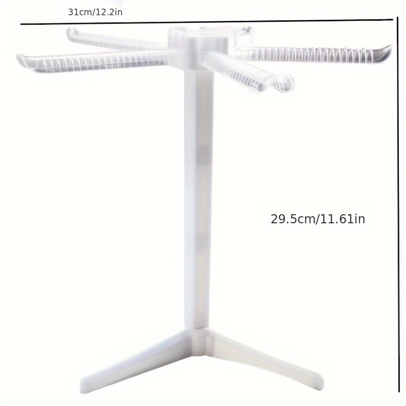 TEMU 1pc Space-saving Pasta Drying Rack - Heavy-duty Hanging Noodle Organizer With Sturdy Hooks, Countertop Or Cabinet Storage For Pasta, Spaghetti,