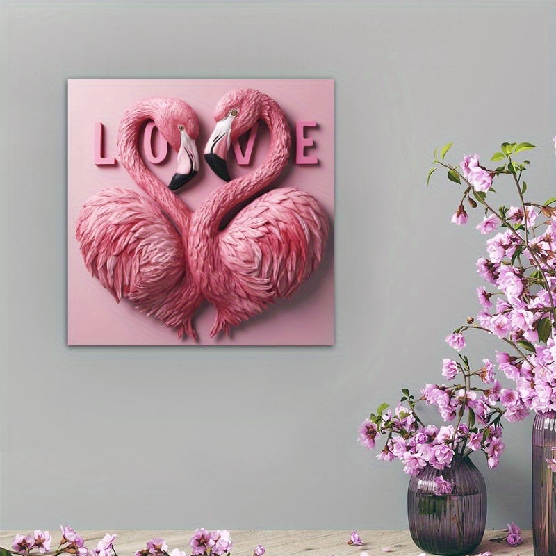 

1pc Colorful Flamingo Decorative Canvas Wall Art, Fun Decoration Home Decoration Living Room, Dining Room, Bedroom, Kitchen, Bathroom, Home Decor, Room Decor