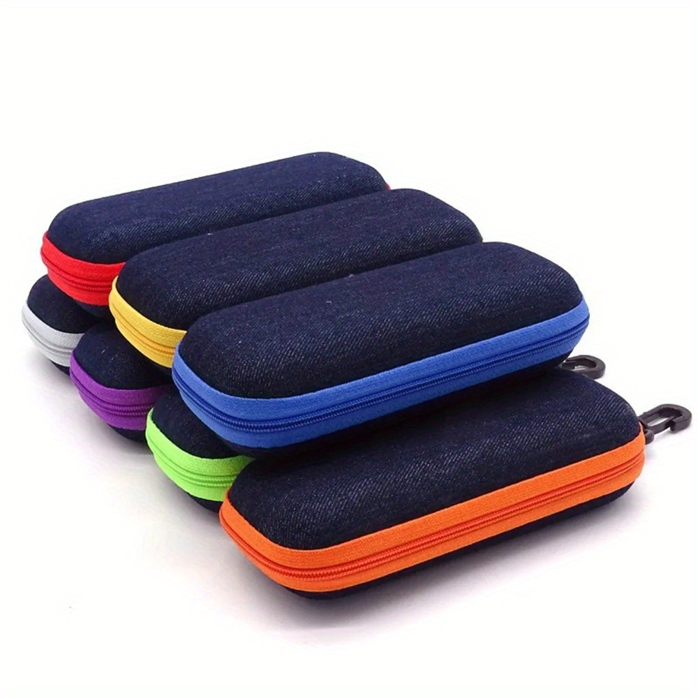 

Convenient Portable Eyeglass Case For Men And Women, Colorful Zipper And Hook