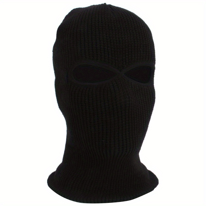 Image of 1pc Winter Warm Balaclava Hat, Full Face Cover Hood For Men Women, Windproof Cold Weather Outdoor Beanie