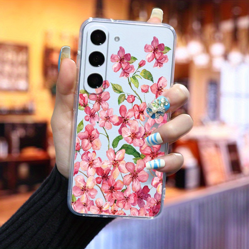 Pink S10 Luxury Case FOONCASE Pink Leaves Phone Case Samsung