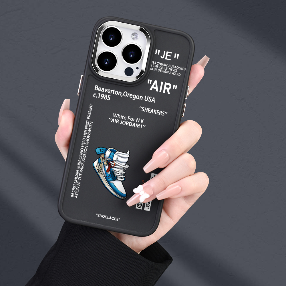 

2024 New Design Trendy Shoes Pattern Luxury Electroplated Phone Case Ultra-thin Shockproof Cover With Camera Lens Protection For Iphone11 12 13 14 15promax Xs Xr X7 8plus Se2022 Gift For Men And Women
