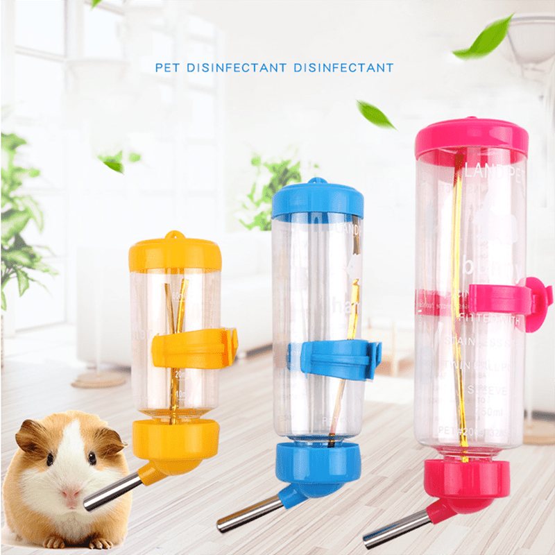 

Petites bouteilles d'eau pour animaux, 80ml/125ml/250ml, abreuvoirs transparents , distributeur d'eau automatique pour lapins, hamsters et rongeurs, mangeoire à eau facile à installer