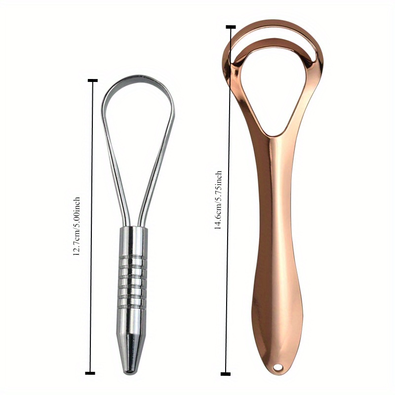 Tongue Scrapers, Stainless Steel Oral Hygiene Tools, Dual-layer Tongue ...