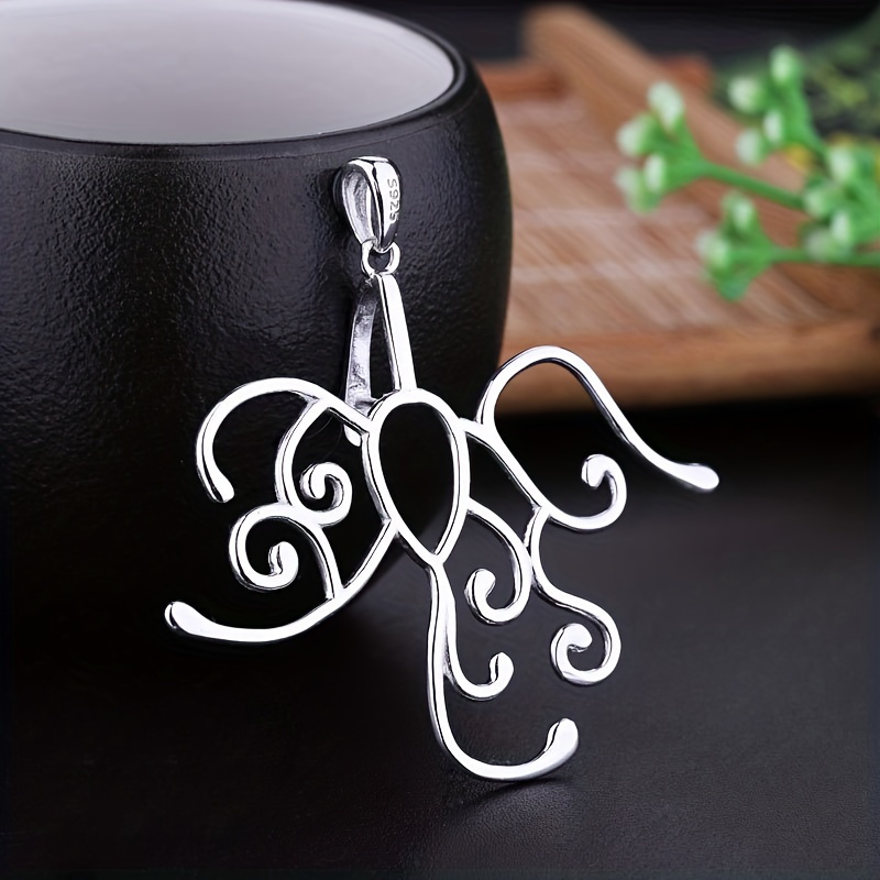 Image of 925 925 Silvery 5-prong Pendant Blank Setting, Suitable For Irregular Pendant Inlay, Handcrafted Necklace Jewelry, Suitable For Men And Women