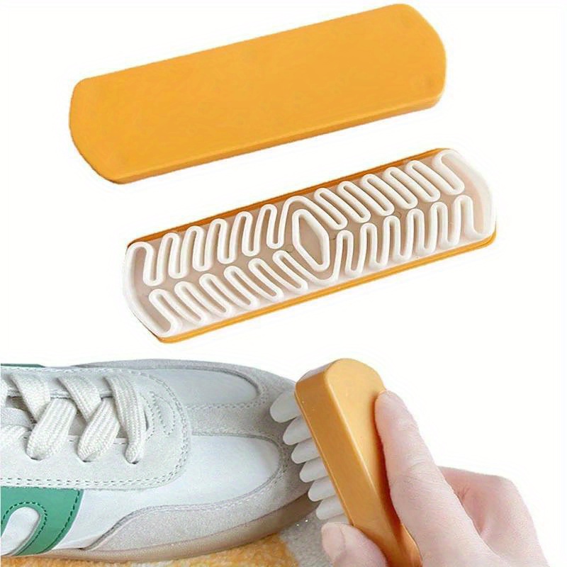 

1pc White Rubber Crepe Shoe Brush For Suede & Nubuck, Leather Scrubber Cleaning Tool For Boots, Bags, Effective Household Cleaning Brush