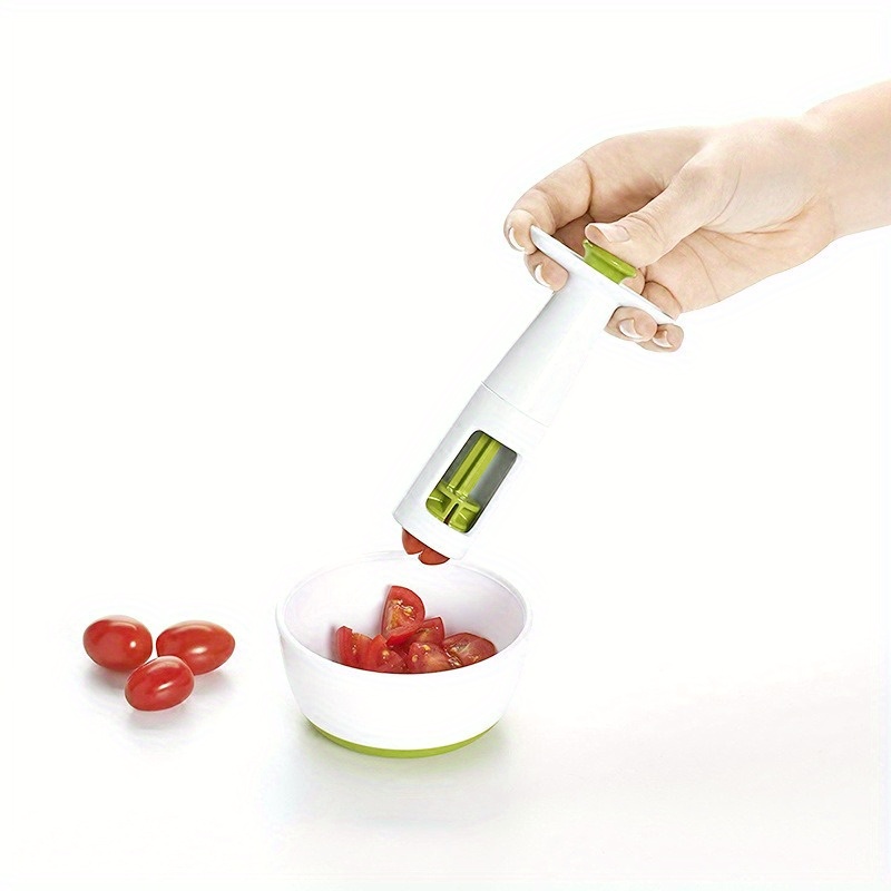 

Easy-to-use Manual Grape Slicer - Perfect For Cherry Tomatoes & Small Fruits, Kitchen Gadget Tomato Slicer Tool