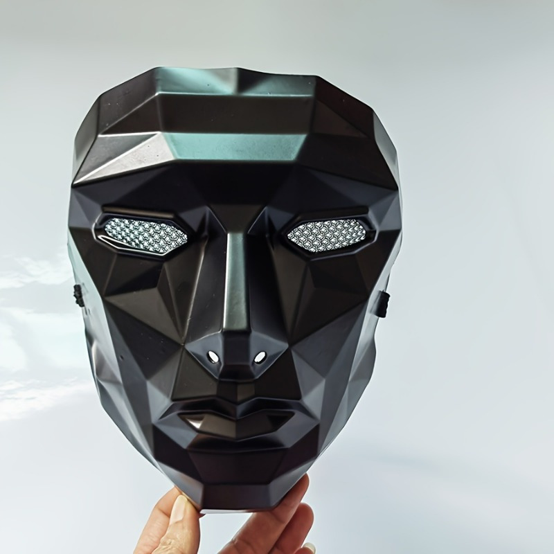 

Cool Trendy Futuristic Black Full Face Mask - The Sphinx For Halloween, Christmas, Cosplay, And Parties