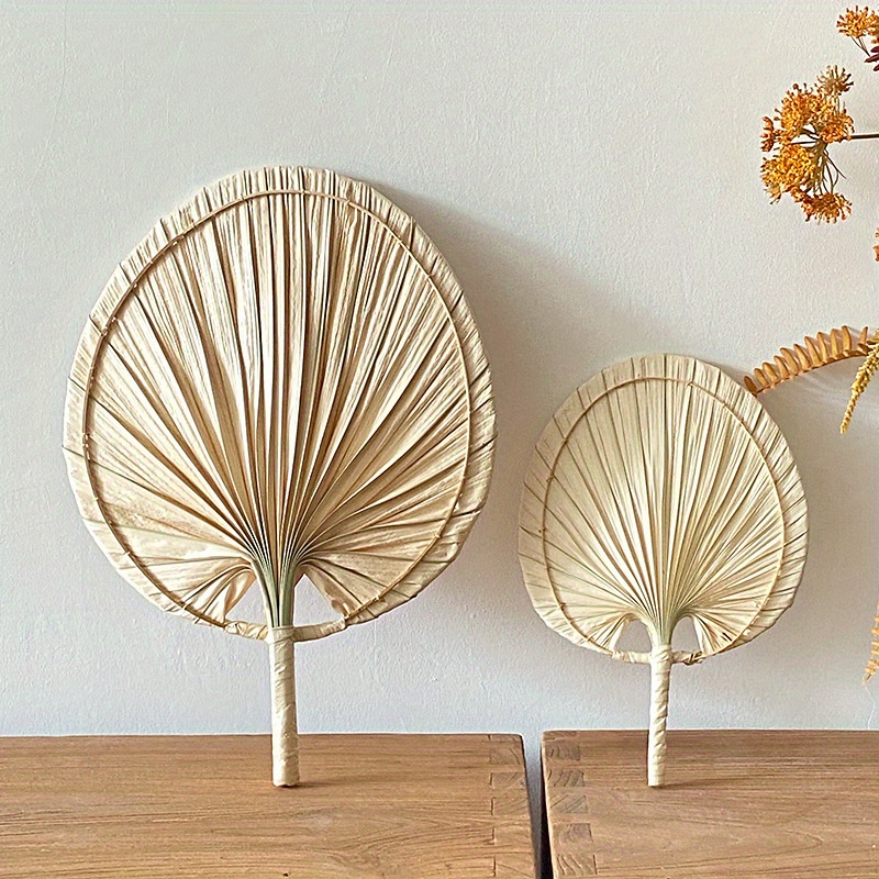 

Handmade Palm Leaf Fans, Woven Wall Decor Fan, Rustic Boho Summer Beach Home Decor, Wall Art, Tropical Feel, Perfect For Home & Outdoor Spaces