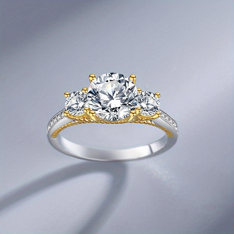 Image of A 2g Ring Made Of S925 Sterling Silver, Perfect For Luxury Proposals, Engagements, Weddings, And As A New Year Gift. Ideal For Daily Wear, Dates, Parties, , Travel, Banquets, Halloween, And Christmas