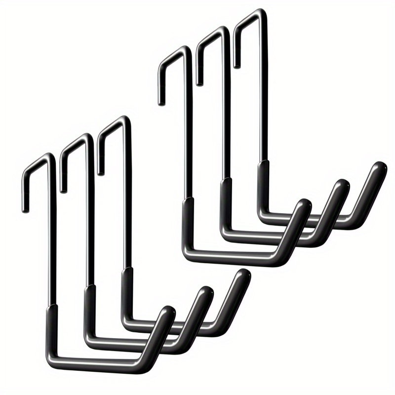 Image of 6pcs Garage Bicycle Hook, Ladder Hook With Anti Slip Coating, Organizing Loose Items, Ladder, Bicycle, Rope And More Equipment, Used For Gardens And Garages