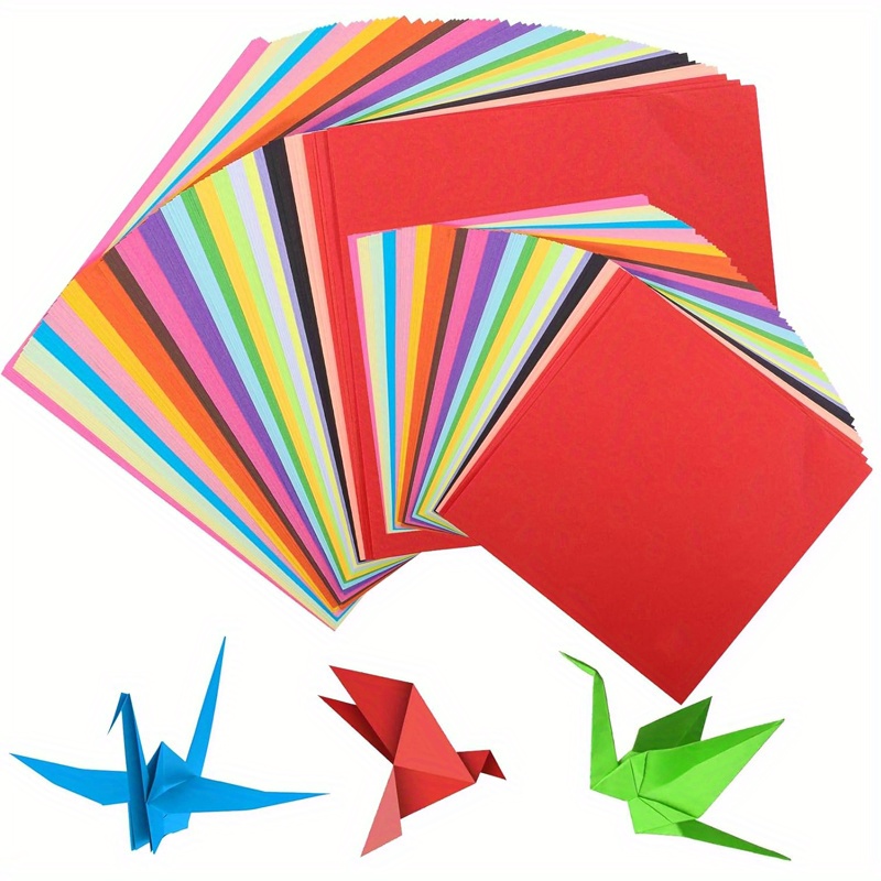 

200pcs Premium Origami Paper - 8"x8" & 6"x6" Kraft Paper, Double-sided, Assorted Colors For Diy Crafts, Scissor-friendly Folding Sheets