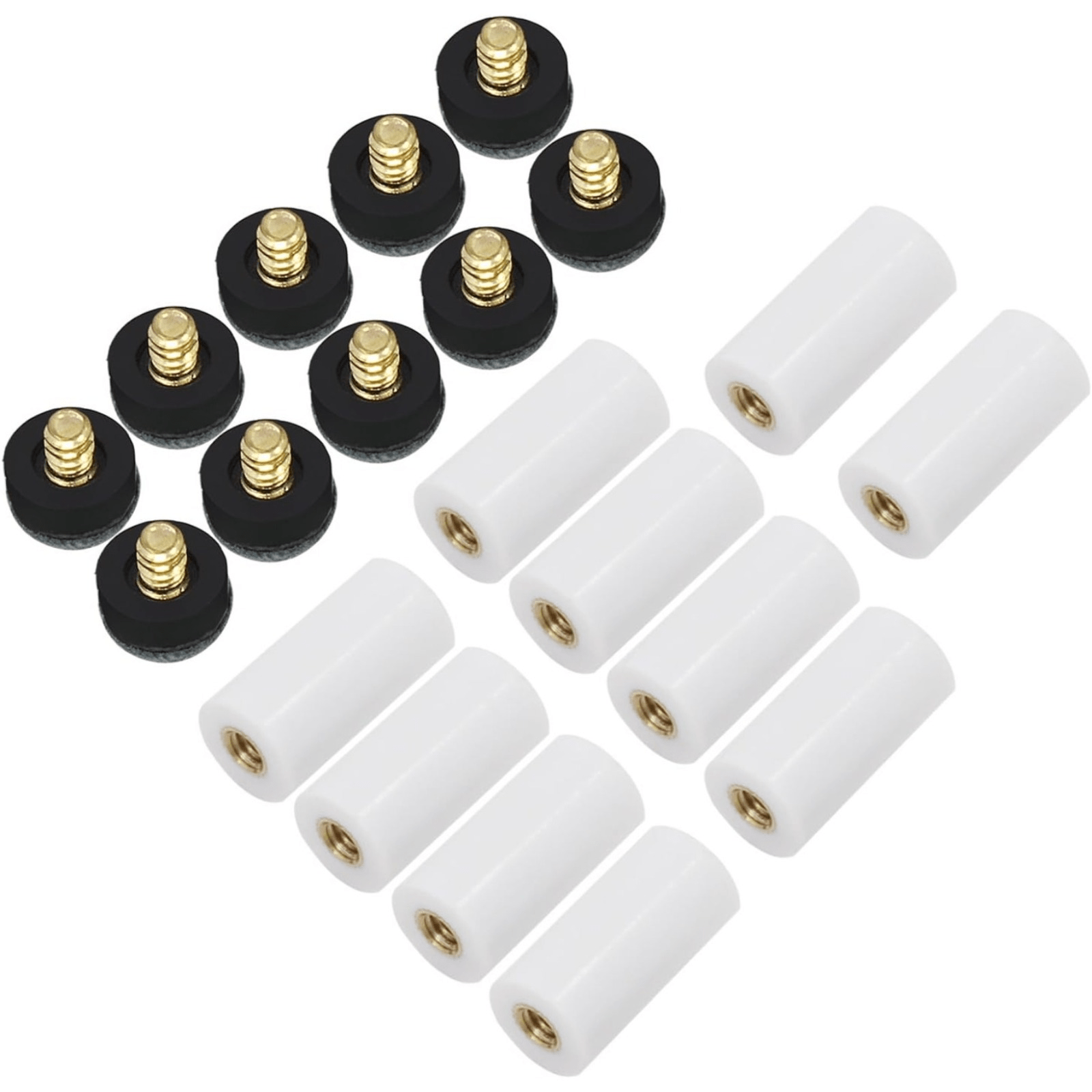 

10pcs 12mm Soft Billiard Cue Tips Replacement, Pool Cue Stick Ferrules - Screw-on Tips