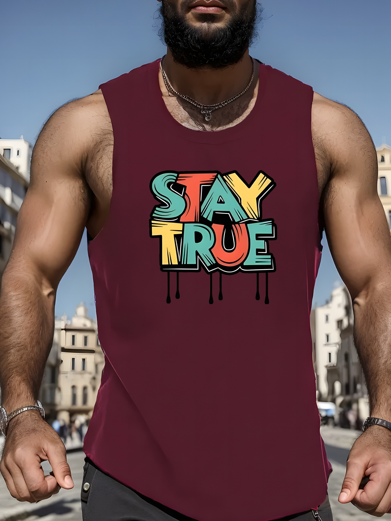 Stay True Print Summer Mens Quick Dry Moisture Wicking Temu Australia