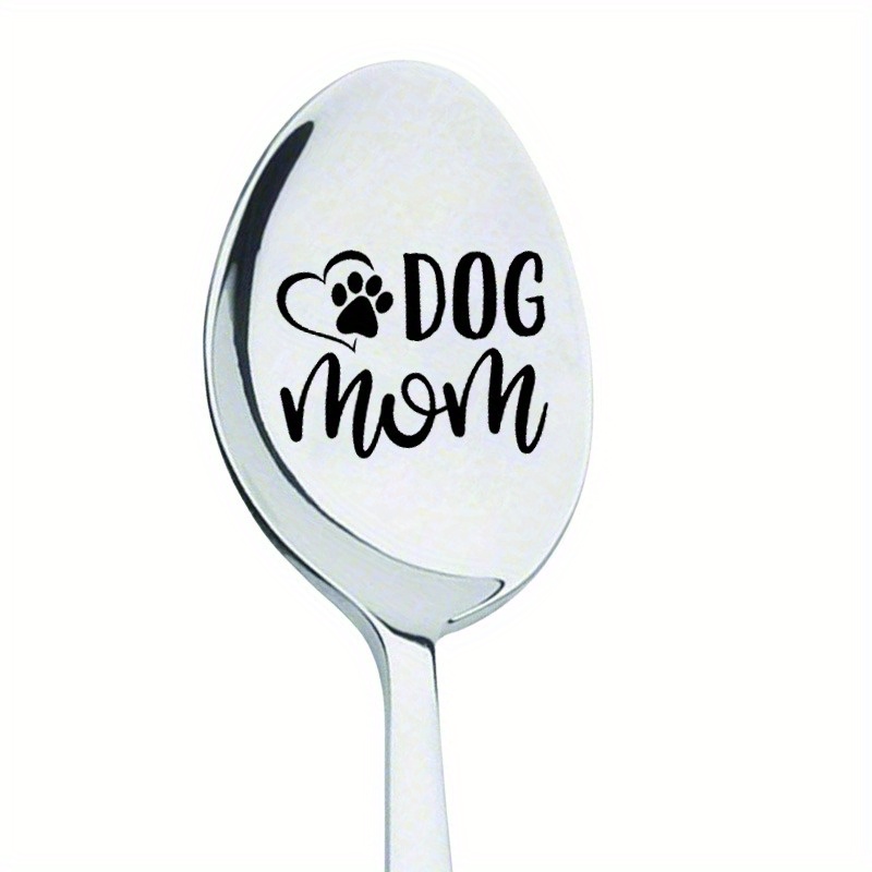 

Unique Stainless Steel Spoon For Dog Lovers | Perfect Gift For Dog Moms On Mother's Day | Cute Dog Tag Dessert Spoon For Pet Owners