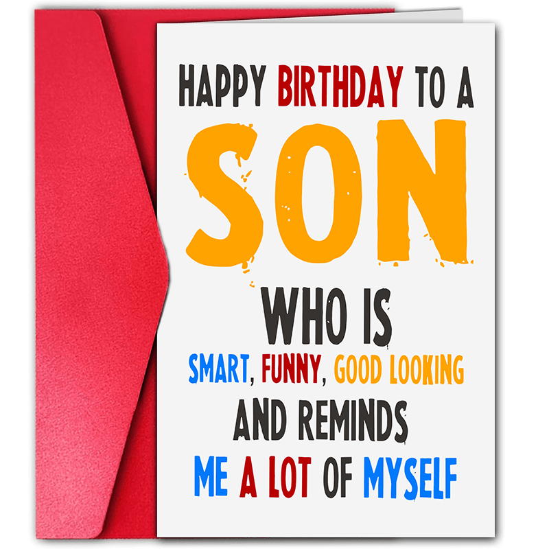 

1pc, Funny Birthday Card, Creative Pattern Greeting Card, Best Gift For Son, Small Business Supplies, Thank You Cards, Birthday Gift, Cards, Unusual Items, Gift Cards