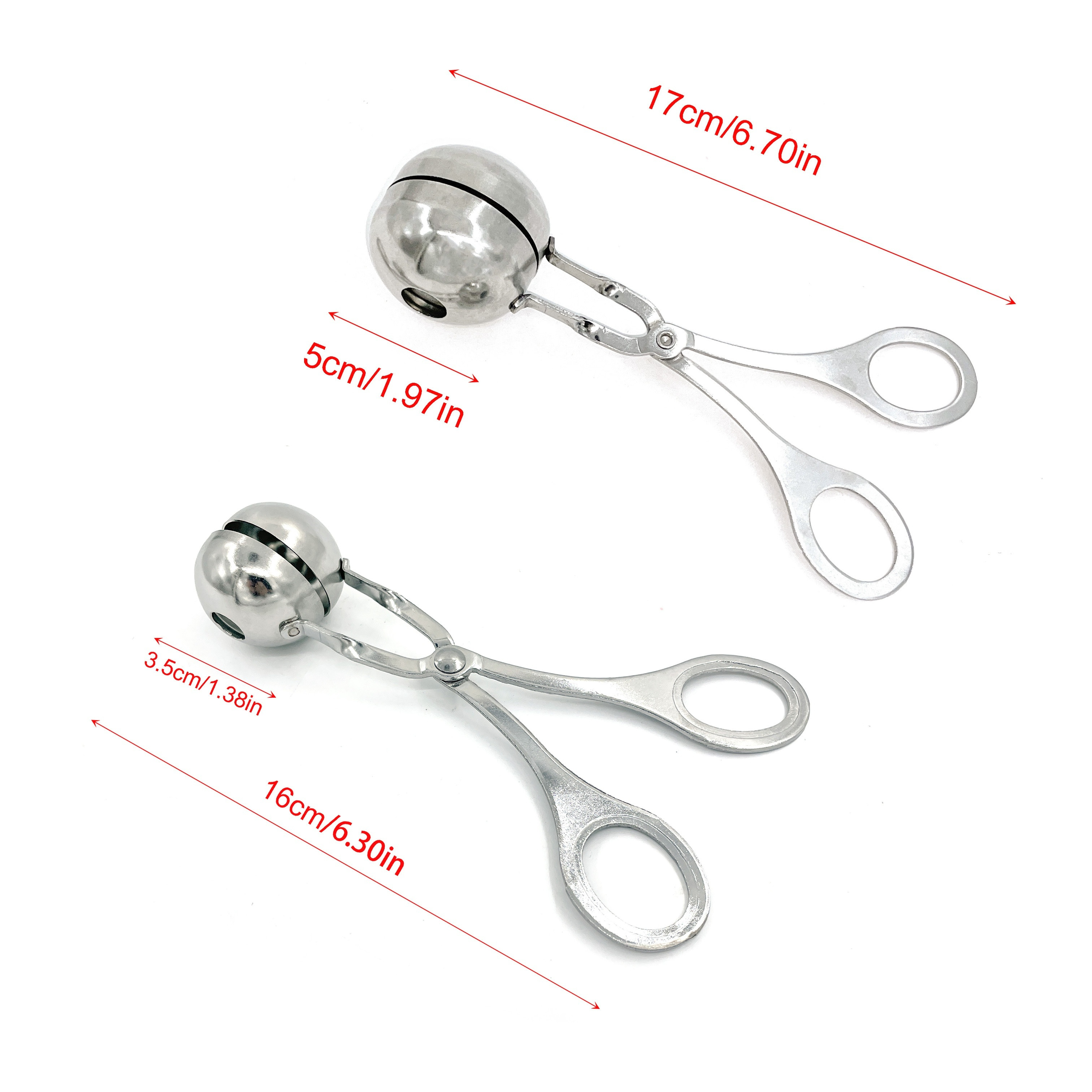 1pc non stick meatball maker stainless steel meatball scoop with long handle ideal for restaurants kitchenware tableware Product details 2