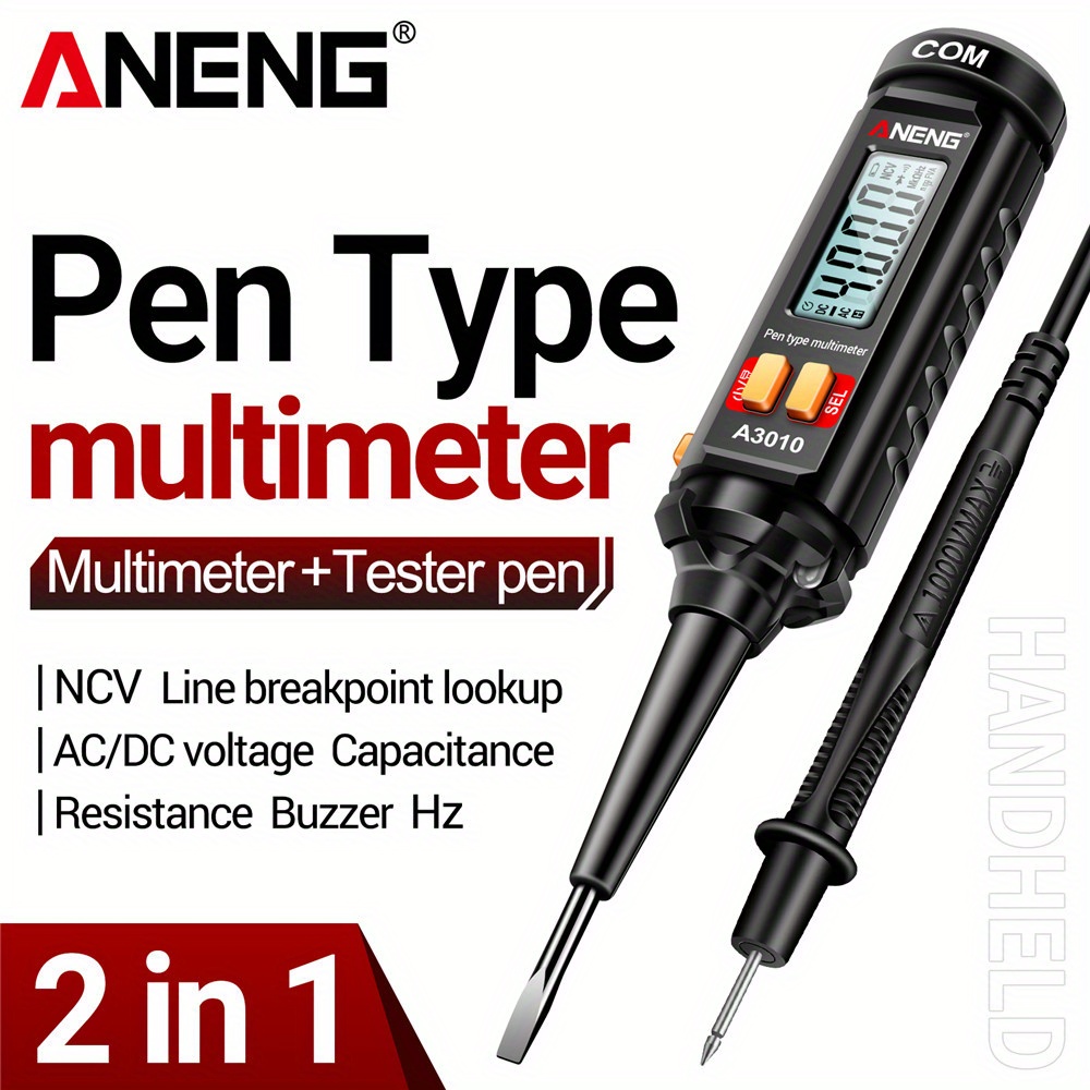 

Aneng A3010 Multi-function Pen Multimeter For Electricians Digital High-precision Pen Voltage Measurement Line Test On Off Multimeter