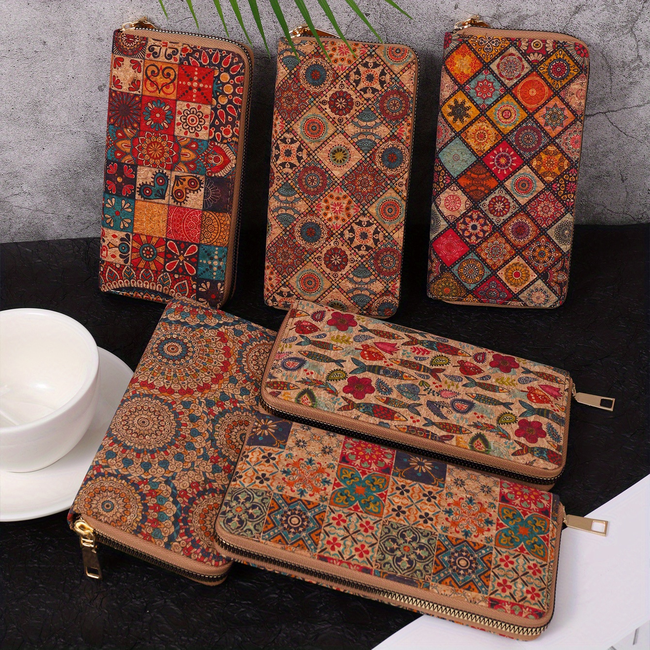 

1pc Vintage Multifunctional Pu Leather Long Wallet, Multi-card Holder, Ethnic Style Clutch For Men & Women