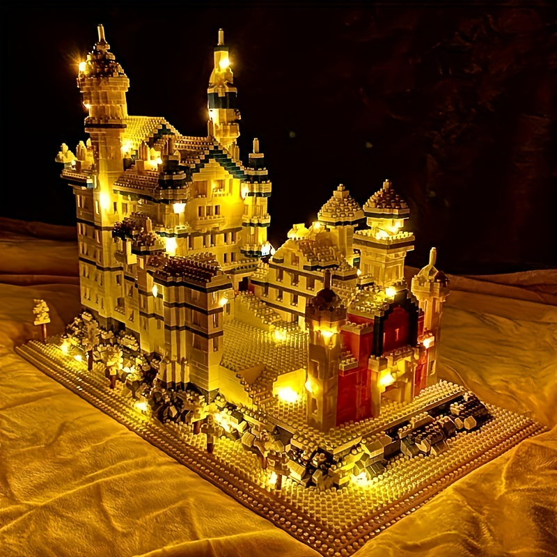 

World Landmark Landscape Architectural Model, Miniature Building Blocks Swan Lake Castle Assembly Building Blocks Toy, Decoration Ornaments Building Blocks Toys Holiday Gifts