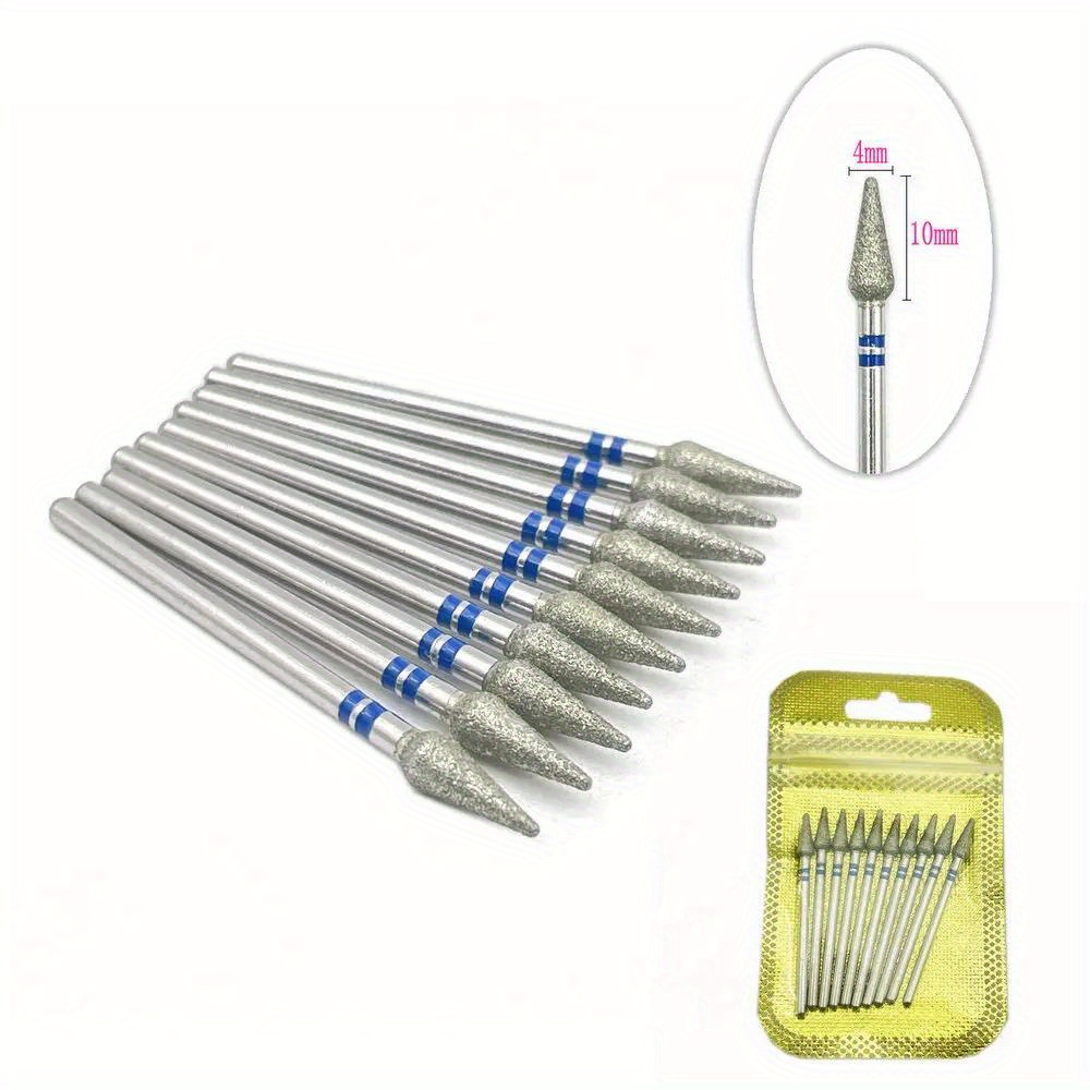 10pcs Nail Drill Bit Milling Cuticle Clean Cutter For Manicure Electric Accessories Dead Skin Remove Tool