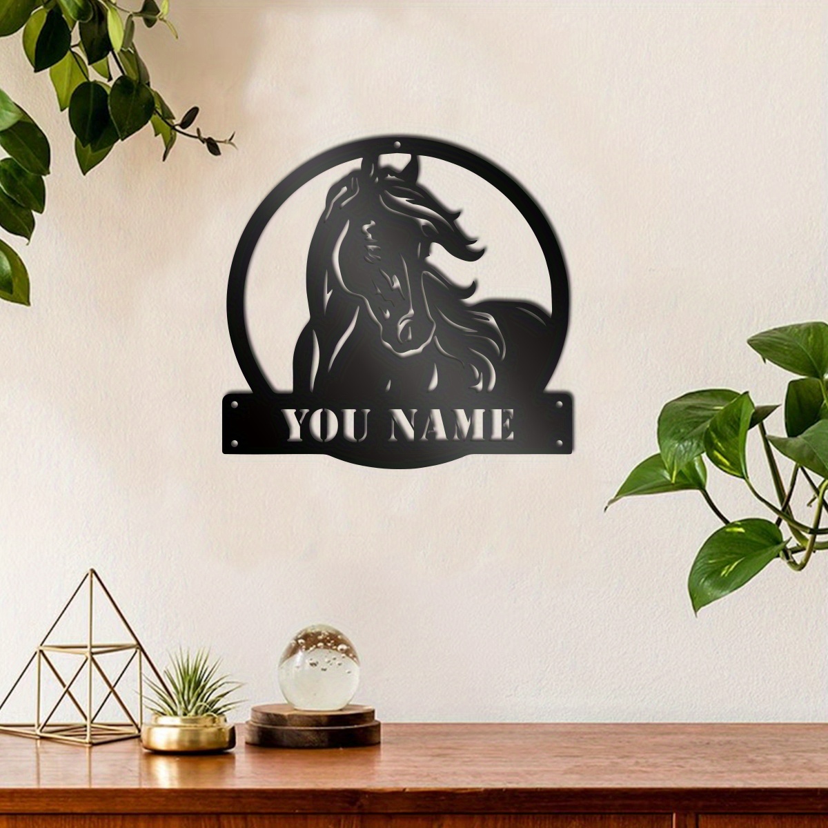 

1pc Customizable Metal Horse Sign, Outdoor Farmhouse Decor, Artistic Equestrian Wall Art, Durable Metal Farm And Barn Decor, Unique Gift For Horse Lovers